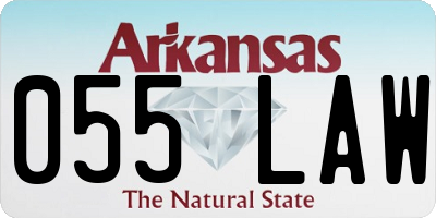 AR license plate 055LAW