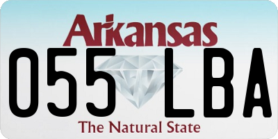 AR license plate 055LBA