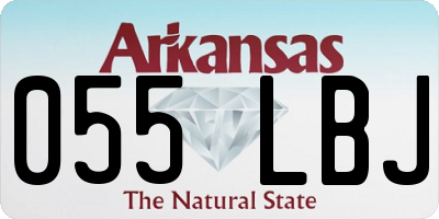 AR license plate 055LBJ