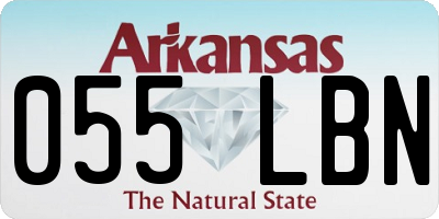 AR license plate 055LBN