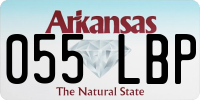 AR license plate 055LBP