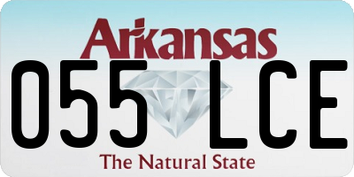 AR license plate 055LCE