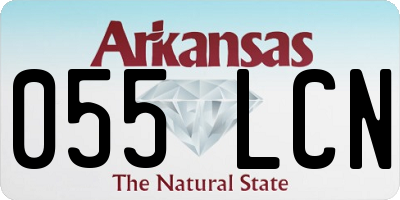 AR license plate 055LCN