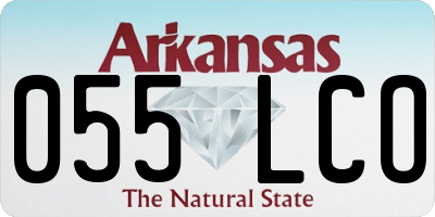 AR license plate 055LCO