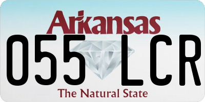 AR license plate 055LCR
