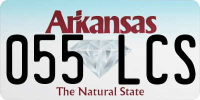 AR license plate 055LCS