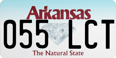 AR license plate 055LCT