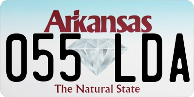 AR license plate 055LDA