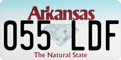 AR license plate 055LDF