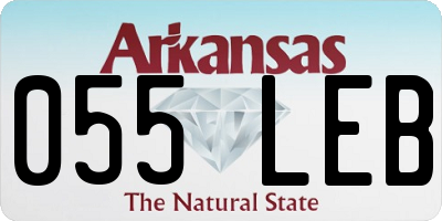 AR license plate 055LEB