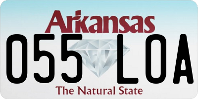 AR license plate 055LOA