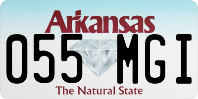 AR license plate 055MGI