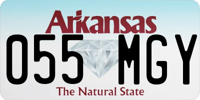AR license plate 055MGY