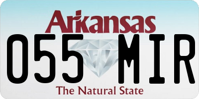 AR license plate 055MIR