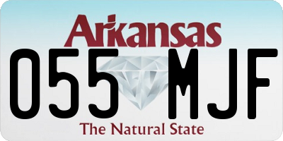 AR license plate 055MJF