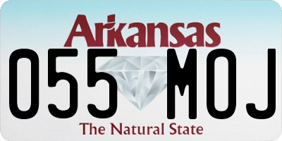 AR license plate 055MOJ