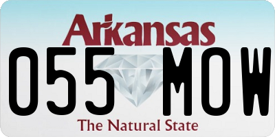 AR license plate 055MOW