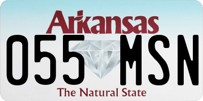 AR license plate 055MSN