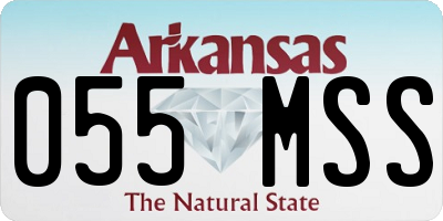 AR license plate 055MSS