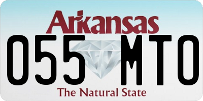 AR license plate 055MTO