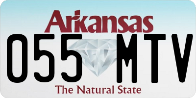AR license plate 055MTV