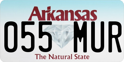 AR license plate 055MUR