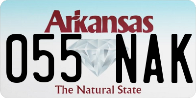 AR license plate 055NAK