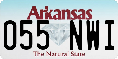 AR license plate 055NWI