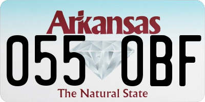 AR license plate 055OBF
