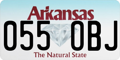 AR license plate 055OBJ