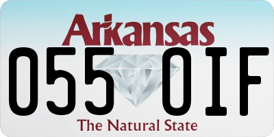 AR license plate 055OIF