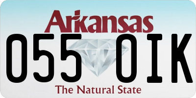 AR license plate 055OIK