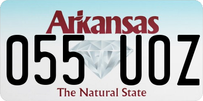 AR license plate 055UOZ