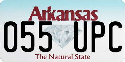 AR license plate 055UPC