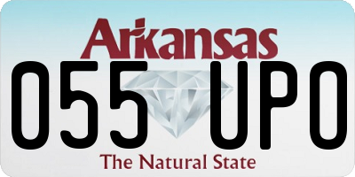 AR license plate 055UPO