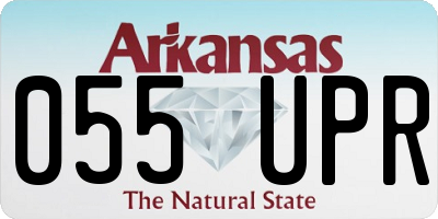 AR license plate 055UPR