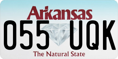 AR license plate 055UQK