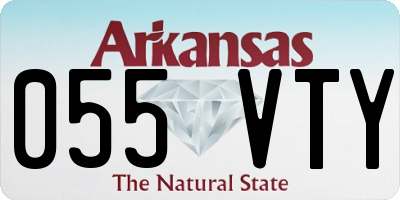 AR license plate 055VTY