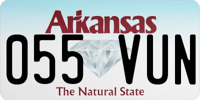 AR license plate 055VUN