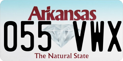 AR license plate 055VWX
