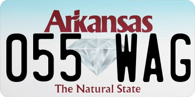 AR license plate 055WAG