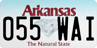 AR license plate 055WAI
