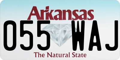 AR license plate 055WAJ
