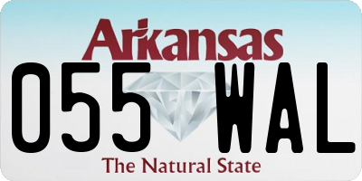 AR license plate 055WAL