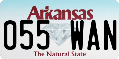 AR license plate 055WAN