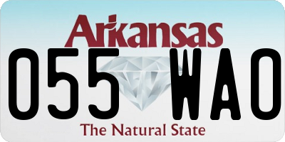 AR license plate 055WAO