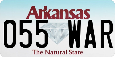 AR license plate 055WAR