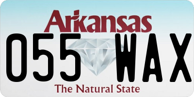 AR license plate 055WAX