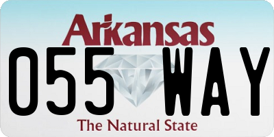 AR license plate 055WAY