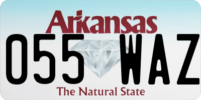 AR license plate 055WAZ